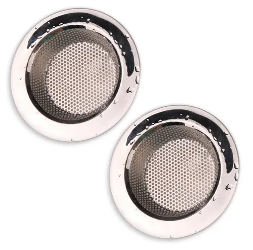2x Abfluss Sieb Fein Küche, Dusche Haarsieb Edelstahl Spülbeckensieb Waschbecken