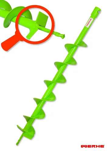 WERHE Erdbohrer für bohrmaschine ⌀100 mm, 80cm länge – Brunnenbohrer