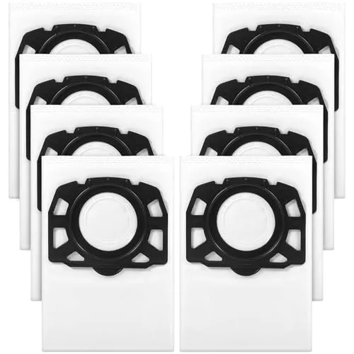 ROELLY Staubsaugerbeutel 8 Stück–Kompatibel für Kärcher WD4,WD5,WD6,Vliesfilter KFI 487,Reißfest,Umweltfreundlich,Passgenaue Filtertüten für Kärcher 2.863-006.0 Nass-/Trockensauger