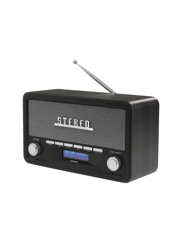 Denver Radio DAB-18 Nostalgie DAB+ - Bluetooth Stereo Kofferradio, Echtholz-Gehäuse und kabelloses Musik-Streaming