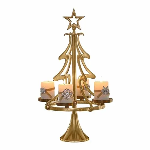 Loberon Adventskranzständer Gaetana in gold von LOBERON