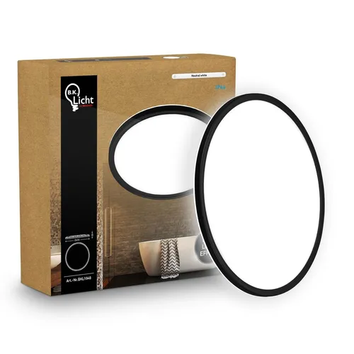 Briloner LED Deckenleuchte IP44 42cm - Moderne LED Deckenlampe mit flachem Design, ideal für jeden Innenraum. Energieeffizient und einfach zu montieren, sorgt sie für angenehmes, indirektes Licht.