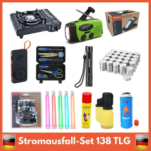 BLACKOUTPro Notfallausrüstung Stromausfall Set 138 Tlg