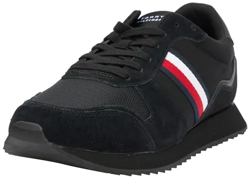Tommy Hilfiger Herren Runner Sneaker Sportschuhe, (Black), 41