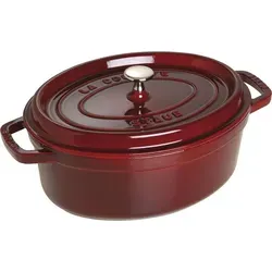 STAUB Gusseisen Bräter/Cocotte 29 cm - Ovaler Auflaufform mit 4,25 L Volumen, perfekt für saftiges Garen und stilvolles Servieren. Ideal für alle Herdarten, inklusive Induktion, mit Aromaregen-Funktion für optimale Befeuchtung.