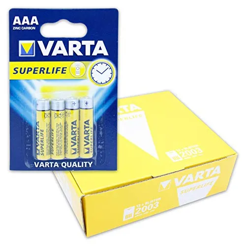 Varta 12X 45182 Superlife R03/AAA (Micro) (2003) - Zinkchlorid Batterie, 1, 5 V