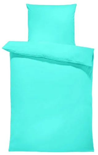 One Home Bettwäsche Unifarben Einfarbig, Renforcé, 2 teilig, Baumwolle mit Reißverschluss, Übergröße