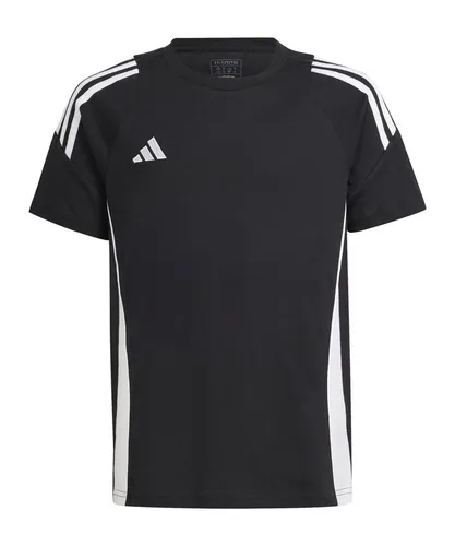 adidas Performance Tiro 24 T-Shirt Kids - Trainingsbekleidung aus 100% Baumwolle mit AEROREADY-Technologie für optimalen Feuchtigkeitstransport, ideal für junge Fußballer.