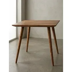 Esszimmertisch REPA 80 x 80 x 76 cm aus Sheesham Massivholz - Esstisch im rustikalen Landhausstil, ideal für 4 Personen. Pflegeleicht dank versiegelter Oberfläche und robustes Design aus hochwertigem Sheesham Holz.