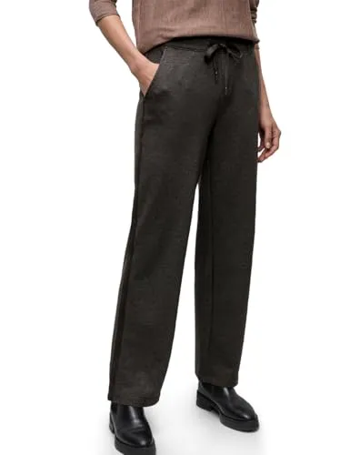 Street One Damen 3716658 Straight Leg Hose mit Tape, Deep Roast Brown, 40W / 30L