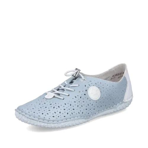 Rieker Damen Low-Top Sneaker 43656 – Bequeme Halbschuhe für Alltag und Freizeit - Halbschuhe aus hochwertigem Glattleder, ideal für den täglichen Einsatz. Die atmungsaktive Leder-Innensohle sorgt für ein angenehmes Fußklima. Perfekt für aktive Frauen, die Komfort schätzen.