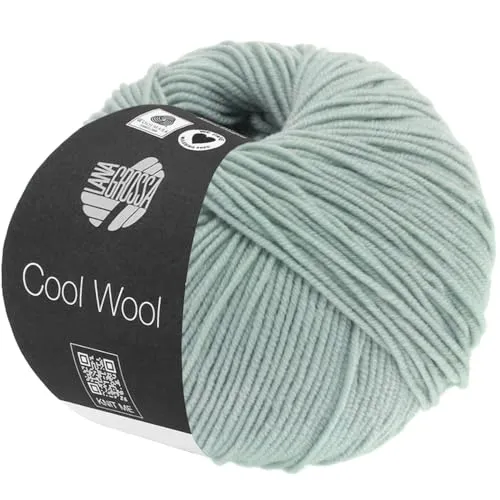 LANA GROSSA Cool Wool Uni | Extrafeine Merinowolle waschmaschinenfest und filzfrei | Handstrickgarn aus 100% Schurwolle (Merino extrafein) | 50g Wolle zum Stricken & Häkeln | 160m Garn FB 2028