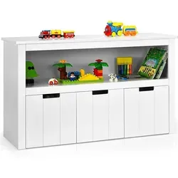 COSTWAY Sideboard Kommode mit 3 Schubladen in weiß von Costway