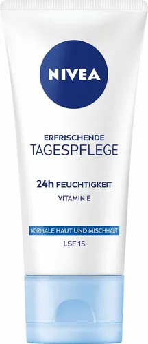 NIVEA Refreshing Tagescreme SPF 15 50 ml - Tagespflege mit SPF 15, spendet intensiv Feuchtigkeit und schützt die Haut vor UV-Strahlen für ein gesundes, frisches Hautbild.