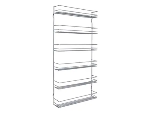 Gravidus 6 Etagen Gewürzregal - Praktisches Küchenregal - Gewürzregal aus Metall, ideal zur ordentlichen Lagerung von Gewürzen in der Küche. Mit einfachem Montagesystem und vielseitig einsetzbar als Organizer.