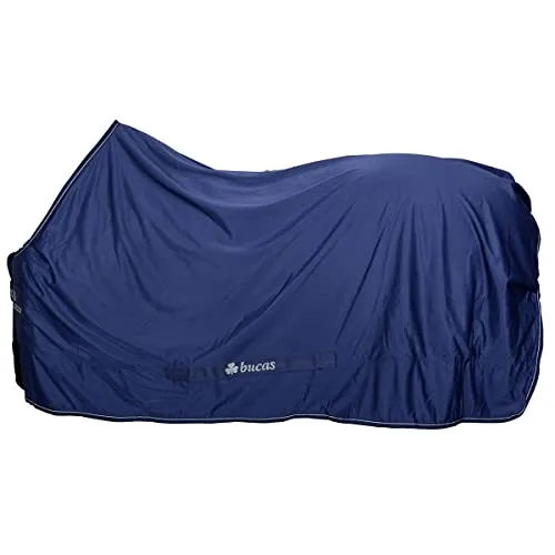 Bucas Shamrock Power - navy/silver, Größe: 135 - Abschwitzdecke mit atmungsaktivem Stay-dry-Innenfutter, ideal für optimale Feuchtigkeitsregulierung und Komfort für Ihr Pferd.