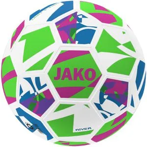 JAKO Lightball River, weiß/neongrün/pink, 4 (350g) - Trainingsbälle für Fußball, ideal für Anfänger und Profis, bieten maximale Präzision und Stabilität für ein herausragendes Spielgefühl.