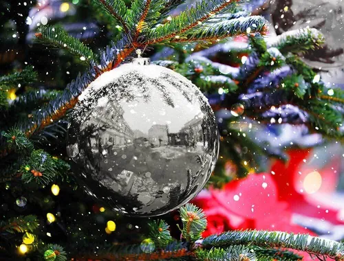 Extra große Christbaumkugel Silber Glänzend XXL Weihnachtskugel Bruchfest 25cm