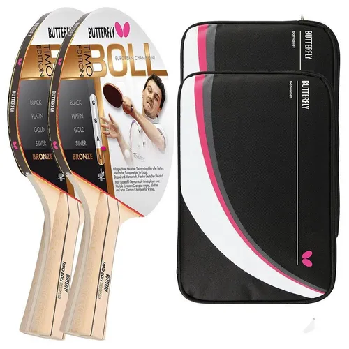 Timo Boll Bronze 85010 Tischtennisschläger mit 2 Hüllen - Komplettschläger für Allround-Spieler, inklusive 2 Tischtennishüllen für optimalen Schutz und Transport.