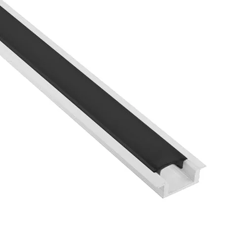 tktrading24 A25 LED Profil Schwarz mit Abdeckung - Premium Einbauprofil - 1m schwarz