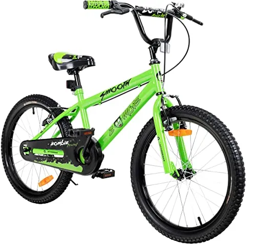 Actionbikes Kinderfahrrad Zombie 20 Zoll - Cooles Dirtbike-Design für Abenteuer - Kinderfahrrad für Jungen & Mädchen ab 4-9 Jahren mit einstellbaren V-Brake-Bremsen für maximale Sicherheit und Kontrolle beim Fahren.