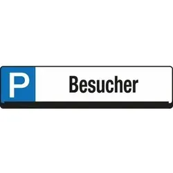 Eichner Parkplatz Reservierungsschild - Parkplatzschild mit Universalhalterung und UV-Schutzlack, ideal für die Reservierung von Parkplätzen, Maße: 520 x 110 mm