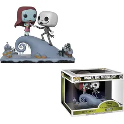 The Nightmare Before Christmas - Under The Moonlight 458 - Funko Pop! - Actionfigur von Funko, enthält zwei ca. 9 cm große Sammelfiguren von Jack und Sally, ideal für Fans der Kultfilmreihe und Sammler.