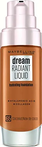 Maybelline New York Make Up, Dream Radiant Liquid Make-Up, Flüssige Foundation, Nr. 65 Coconut, 30 ml