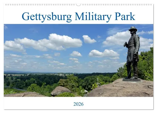 Borg Enders | Gettysburg Military Park Wandkalender 2026 - Entdecken Sie 12 beeindruckende Bilder des Gettysburg Military Parks. Ideal für Kunstliebhaber und Reisefans, bringt dieser Kalender historische Stätten in Ihr Zuhause.