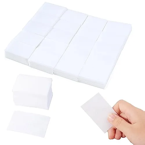 Stück Fusselfrei Nagel Wattepads, Fusselfreie Nageltücher für Vorbereitung und Abschluss der Nail Art Maniküre, Nagellackentferner Wattepads Nail Wipes Pads (Weiß) 900
