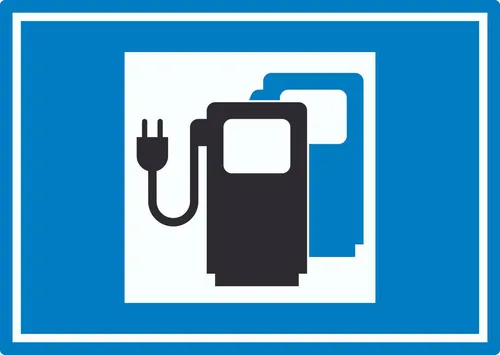 HB-Druck Aufkleber Ladestation Elektrofahrzeuge Symbol Aufkleber, wetterfest, UV-beständig, kratzfest