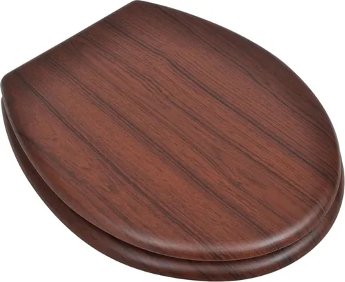 vidaXL Toilettensitz MDF Deckel - Braunes Design für jedes Badezimmer - WC-Sitze mit robustem MDF-Deckel und extra starken Scharnieren, ideal für Familien und Hotels. Passt auf alle gängigen Toilettenschüsseln und lässt sich einfach montieren und reinigen.