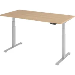 bümö Schreibtisch, elektrisch höhenverstellbar, Eiche, 160x80 cm - Kinderschreibtische - Ergonomischer, elektrisch höhenverstellbarer Schreibtisch von bümö mit stufenloser Höheneinstellung für gesundes Arbeiten und optimalen Komfort.