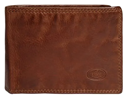 piké Herren Geldbörse 021848 braun - Elegante Portemonnaie aus 100% Rindleder mit durchdachter Fächeraufteilung für Karten und Bargeld. Ideal für den stilbewussten Mann, der Wert auf Funktionalität und Design legt.