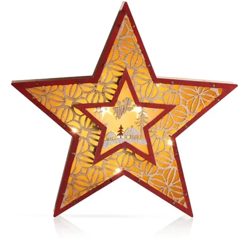 com-four® LED Stern als dekorative Beleuchtung