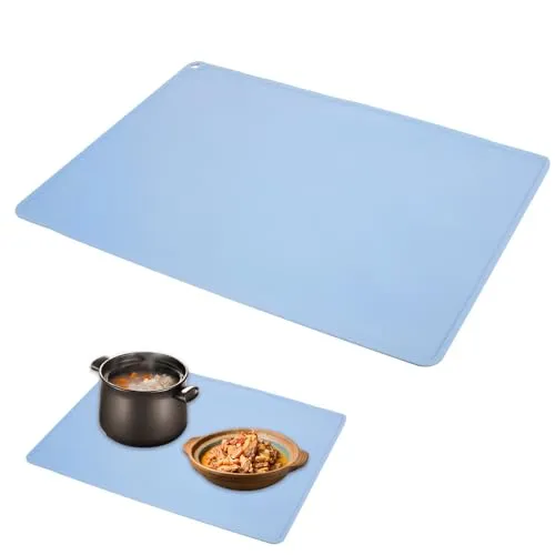 Produktbild Silikon Bastelunterlage 60 x 40cm Silikonmatte Groß Mehrzweck Antihafte Silikon Unterlage Wiederverwendbare Knetunterlage für Basteln Malen