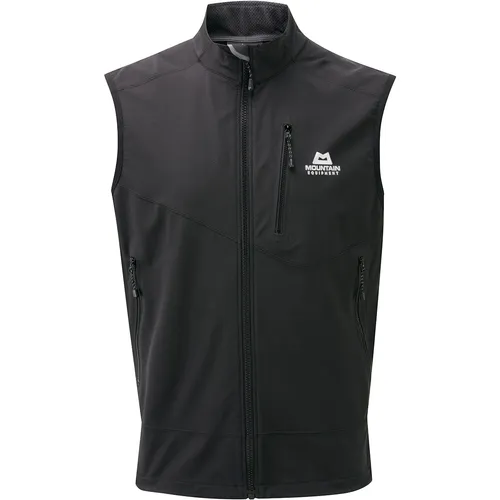 Mountain Equipment Herren Frontier Weste - Größe S, schwarz - Softshellweste für Herren, dehnbar und ideal als wärmende Zwischenschicht für Outdoor-Aktivitäten.