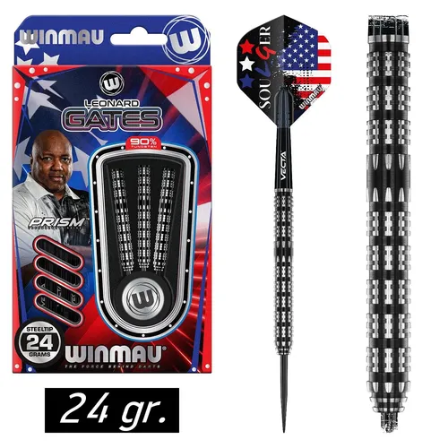 WINMAU Steel Darts Dartpfeile Steeldarts Spieler Player Leonard Gates 24 gr.