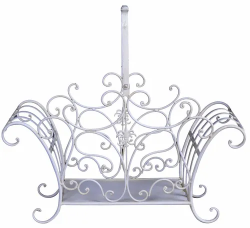 Holzkorb Metallkorb Kaminholzkorb Landhaus Brennholzkorb Zeitungskorb Henkelkorb