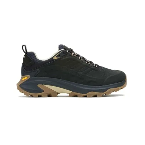 Merrell Moab Speed 2 Leather WP Herren Wanderschuhe - Wasserdichte Herren Wanderschuhe aus hochwertigem Nubukleder mit 100% recycelten Schnürsenkeln und Vibram TC5+ Sohle für optimale Griffigkeit bei Outdoor-Abenteuern.