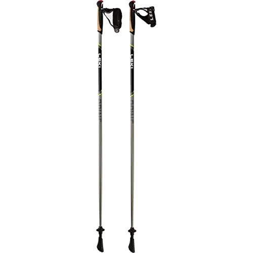 LEKI Spine Shark ANTHRAZIT-SCHW. - 110 Wanderstock - Hochfester Aluminium-Wanderstock mit nur 450g Gewicht, ideal für komfortables Trekking und optimale Sicherheit dank Lock Security Schlaufe.