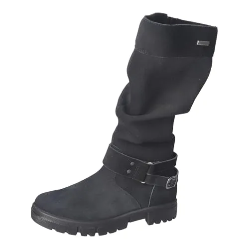RICOSTA Mädchen Klassische Stiefel Riana,Kinder Stiefel,WMS:Mittel,lose Einlage, TEX,reißverschluss,wasserdicht,schwarz (090),28 EU