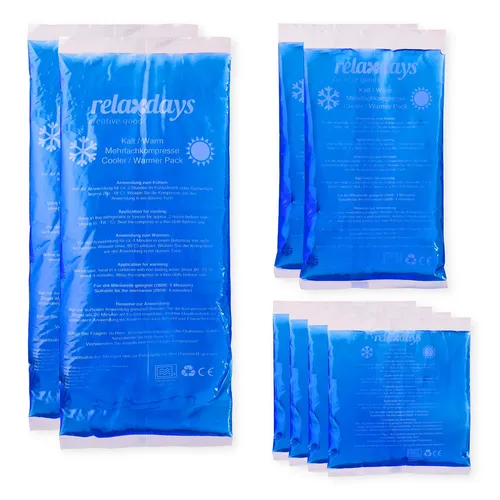 Kühlpads gel Kühlkompressen 32 Stück blau von Relaxdays