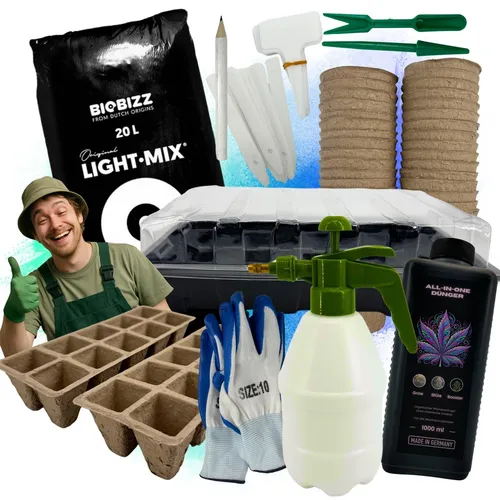 Anzucht Komplett Set für Growbox - Grow-Zelt Set mit einfacher Montage und Sichtfenster, ideal für Innen- und Außenbereich, langlebig und leicht zu reinigen.