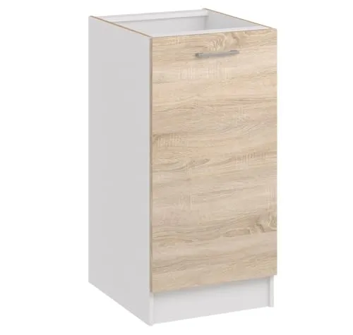 roe furniture Küchenunterschrank 45 cm Breite – Küchenschrank für Aufbewahrung – 45×82×44 cm – schmaler Unterschrank aus Holzwerkstoff, melaminbeschichtet