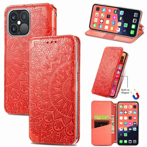 Handyhülle Schutz Case für Apple iPhone 13 Pro Cover Tasche Etuis Bumper Rot