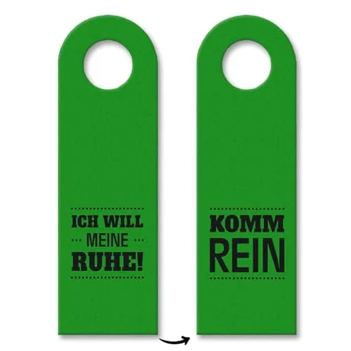 Ich will meine Ruhe oder Komm rein Türhänger in Grau Zimmertüre Büro Hinweis