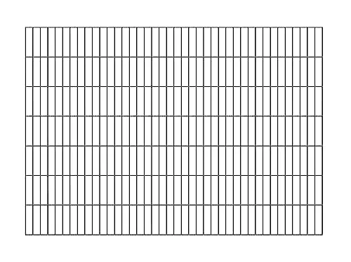 Alberts Doppelstab-Gittermatte 2000 mm x 1400 mm - Gartenzäune | Langlebiger und robuster Zaun aus verzinktem Stahl, kunststoffbeschichtet in anthrazit, ideal für zuverlässige Einzäunung