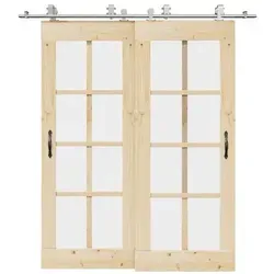 vidaXL Schiebetür-Beschlagsatz 200 cm Edelstahl Silbern - Türsicherungen: Robuster Edelstahl-Beschlagsatz für sanft gleitende Türen, ideal für begrenzte Räume mit einfacher Installation und hoher Belastbarkeit bis 80 kg.