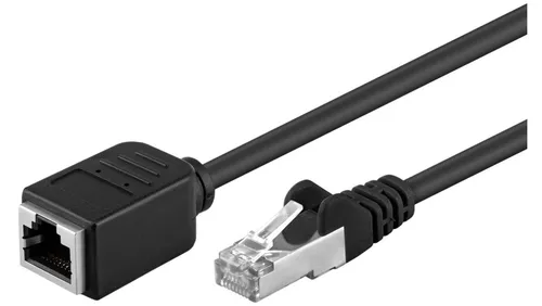 CAT 5e Kabel przedłużającyF/UTP, czarny - Długość kabla 1.5 m
